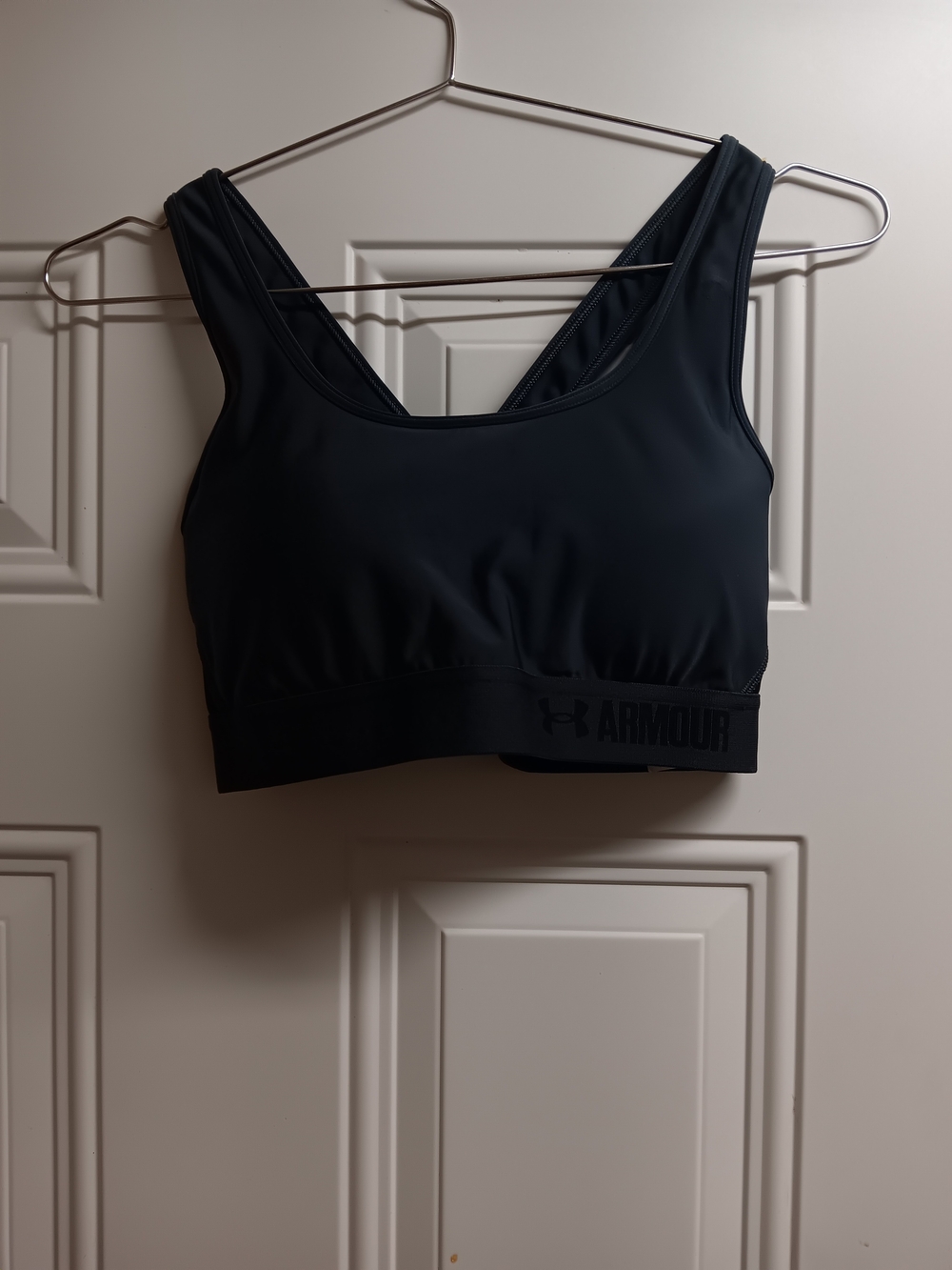Under Armour Black Racerback Sports Bra with Logo Band